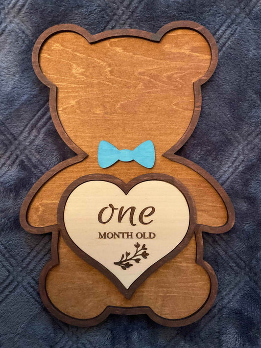 Bear milestone Markers - Crafty Family Creations LLC