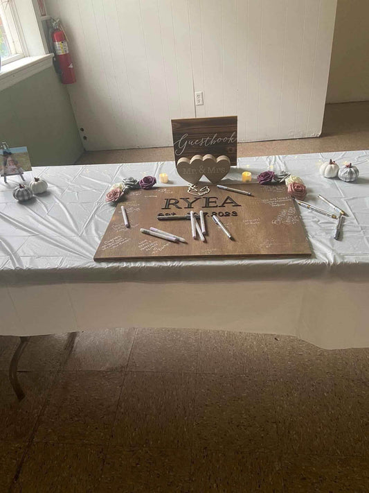 Wedding guest book board - Crafty Family Creations LLC
