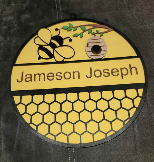Bee Nursery sign - Crafty Family Creations LLC