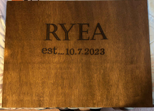 Wedding guest book board