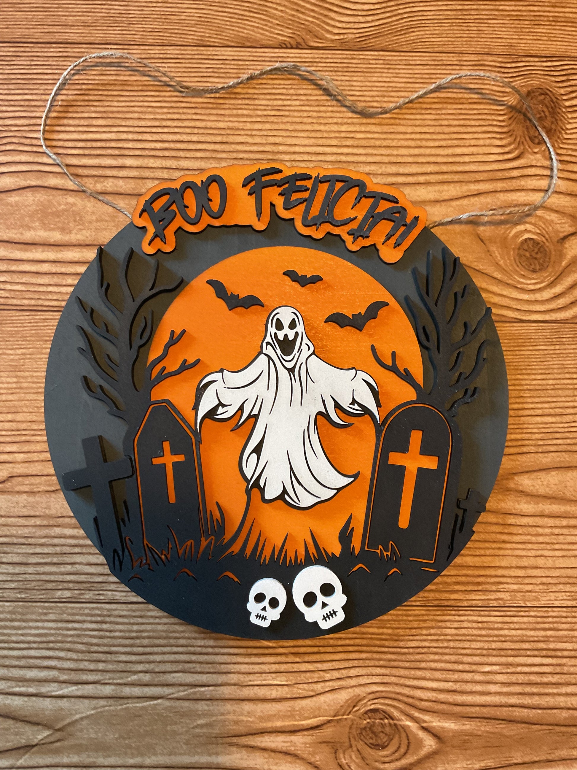 Boo Felicia Door Hanger Crafty Family Creations LLC