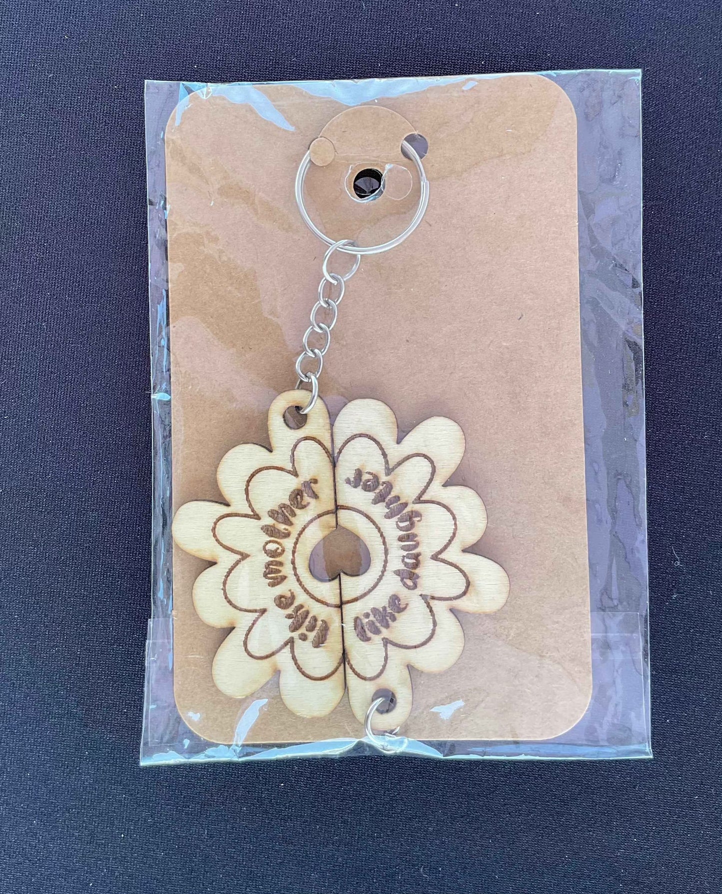 Wood keychains for parents - Crafty Family Creations LLC