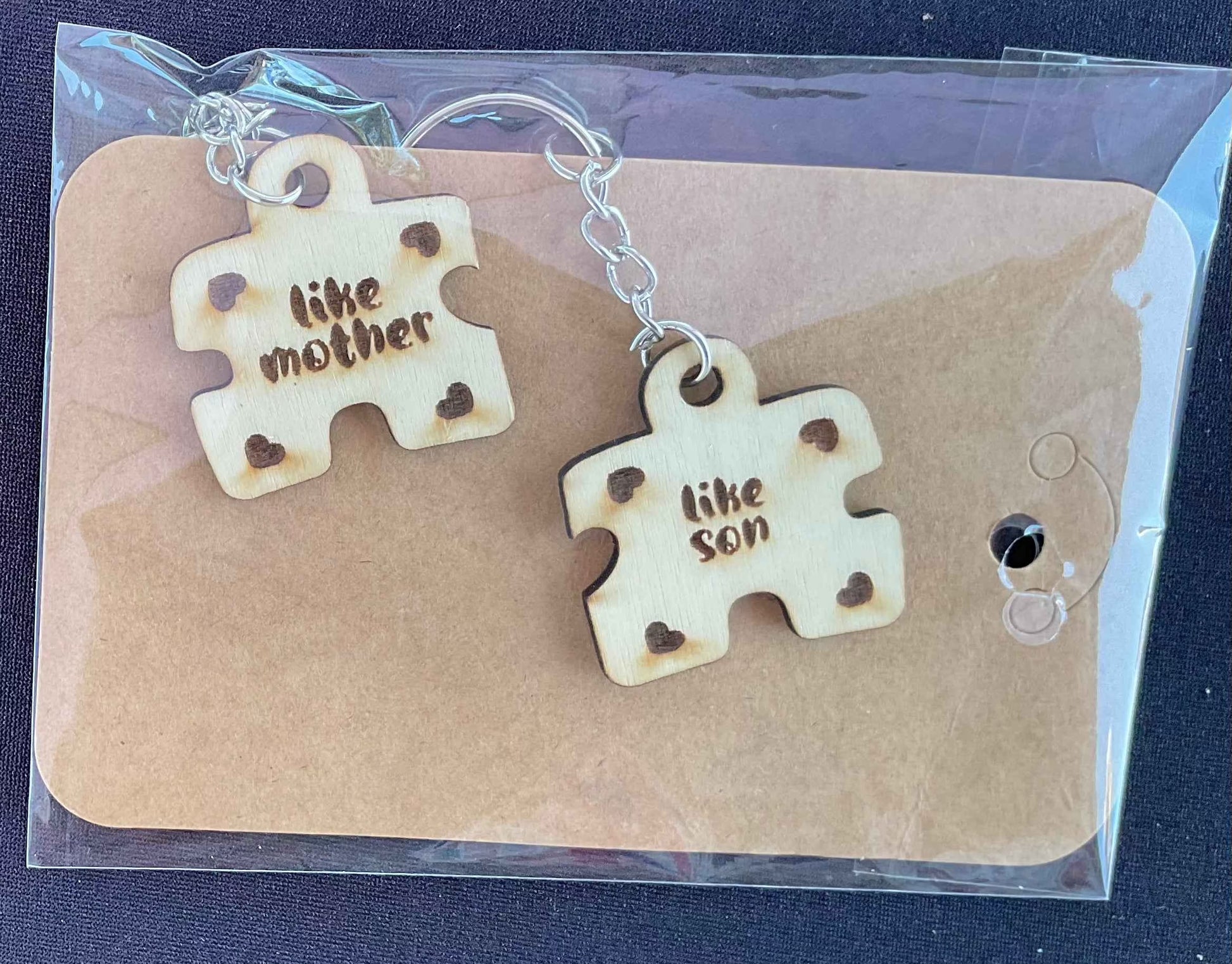 Wood keychains for parents - Crafty Family Creations LLC