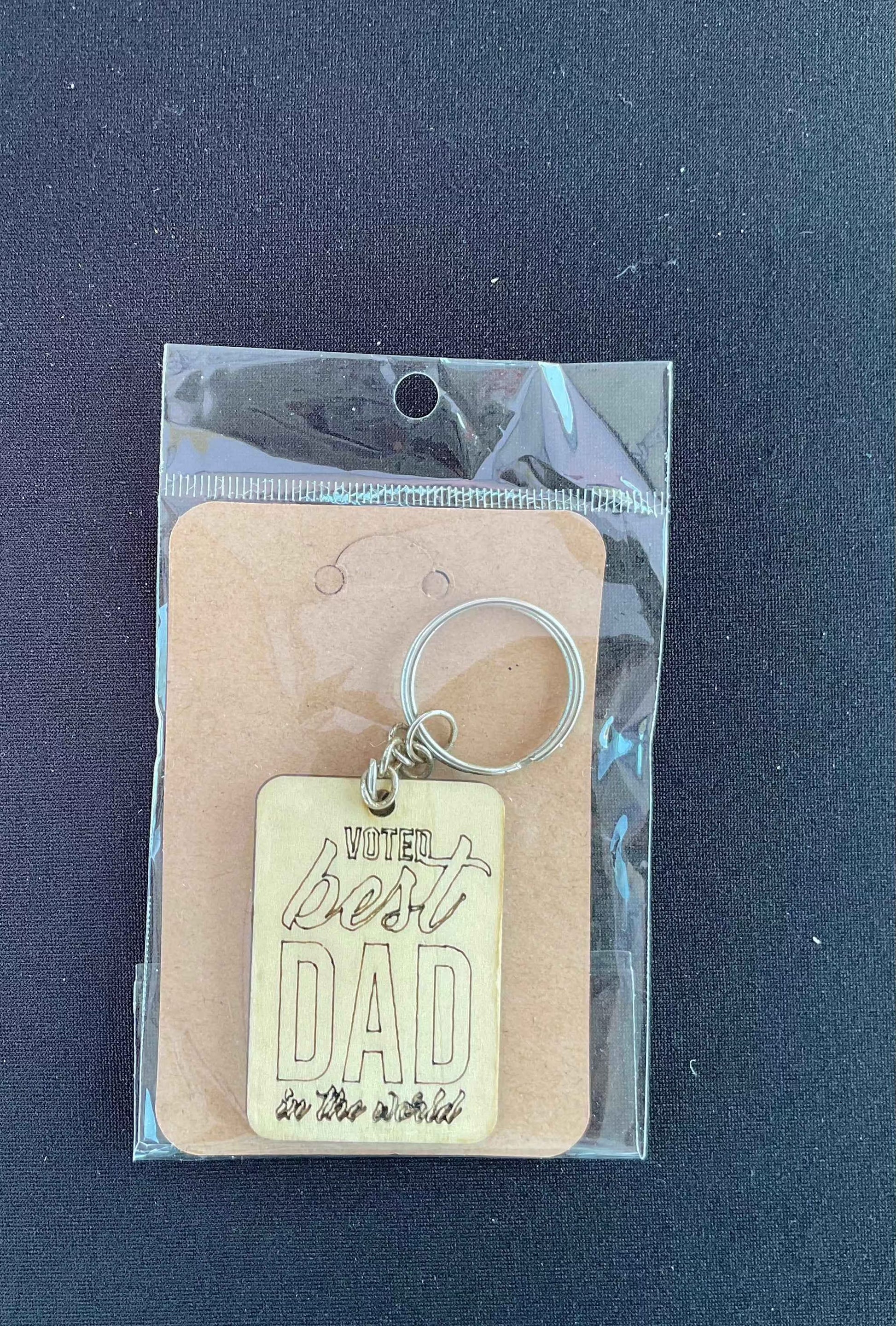 Wood keychains for parents - Crafty Family Creations LLC