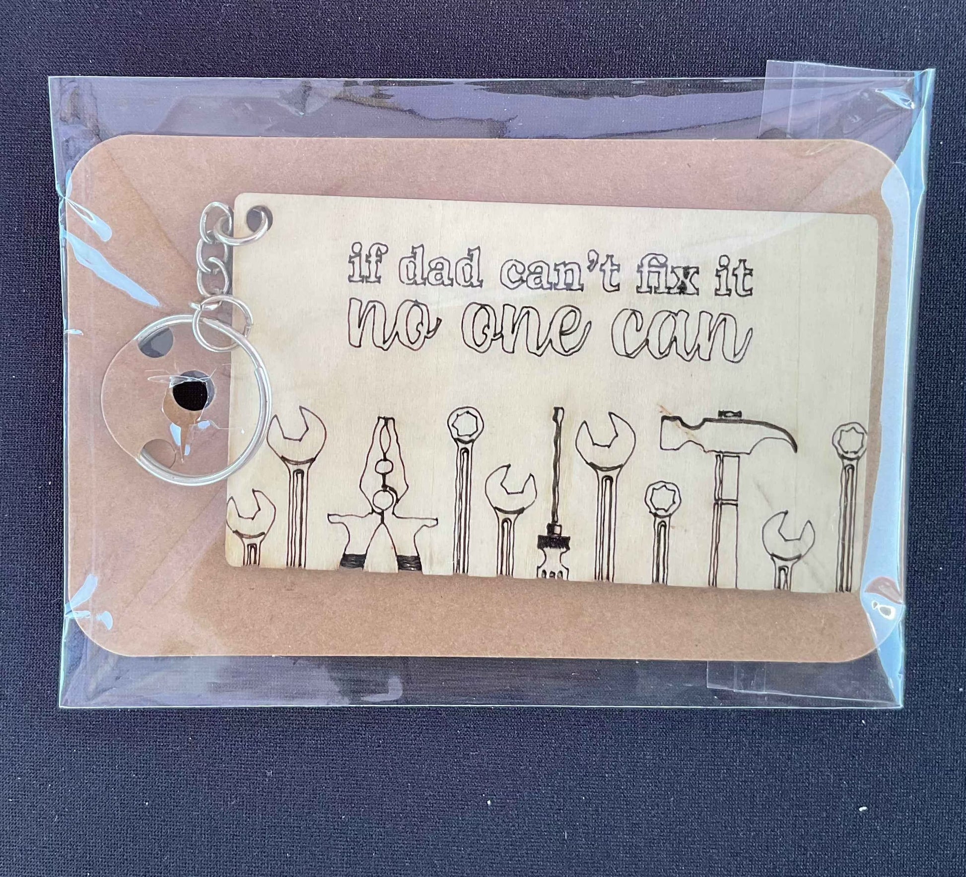 Wood keychains for parents - Crafty Family Creations LLC