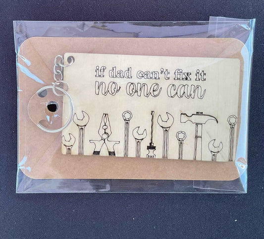 Wood keychains for mom or dad