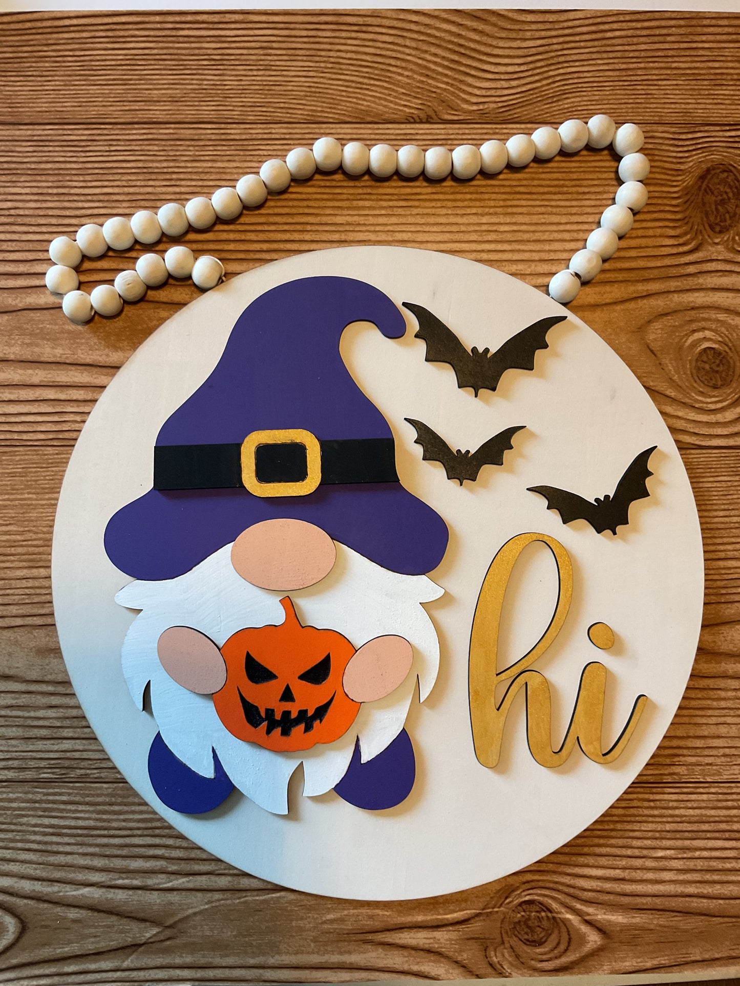 Halloween Gnome Door Hanger - Crafty Family Creations LLC