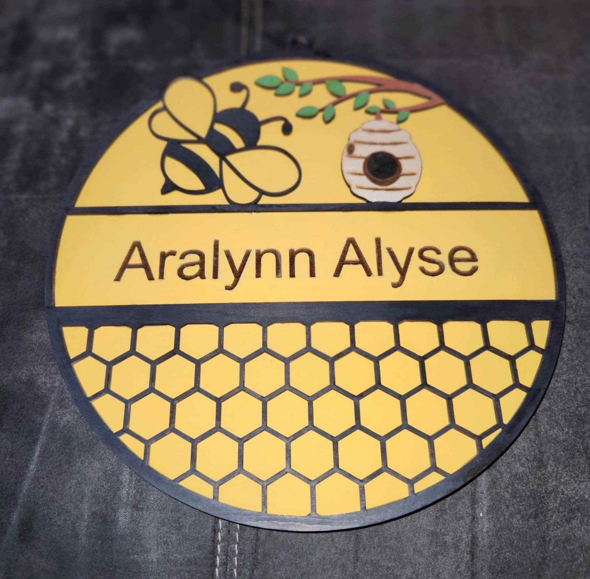 Bee Nursery sign - Crafty Family Creations LLC