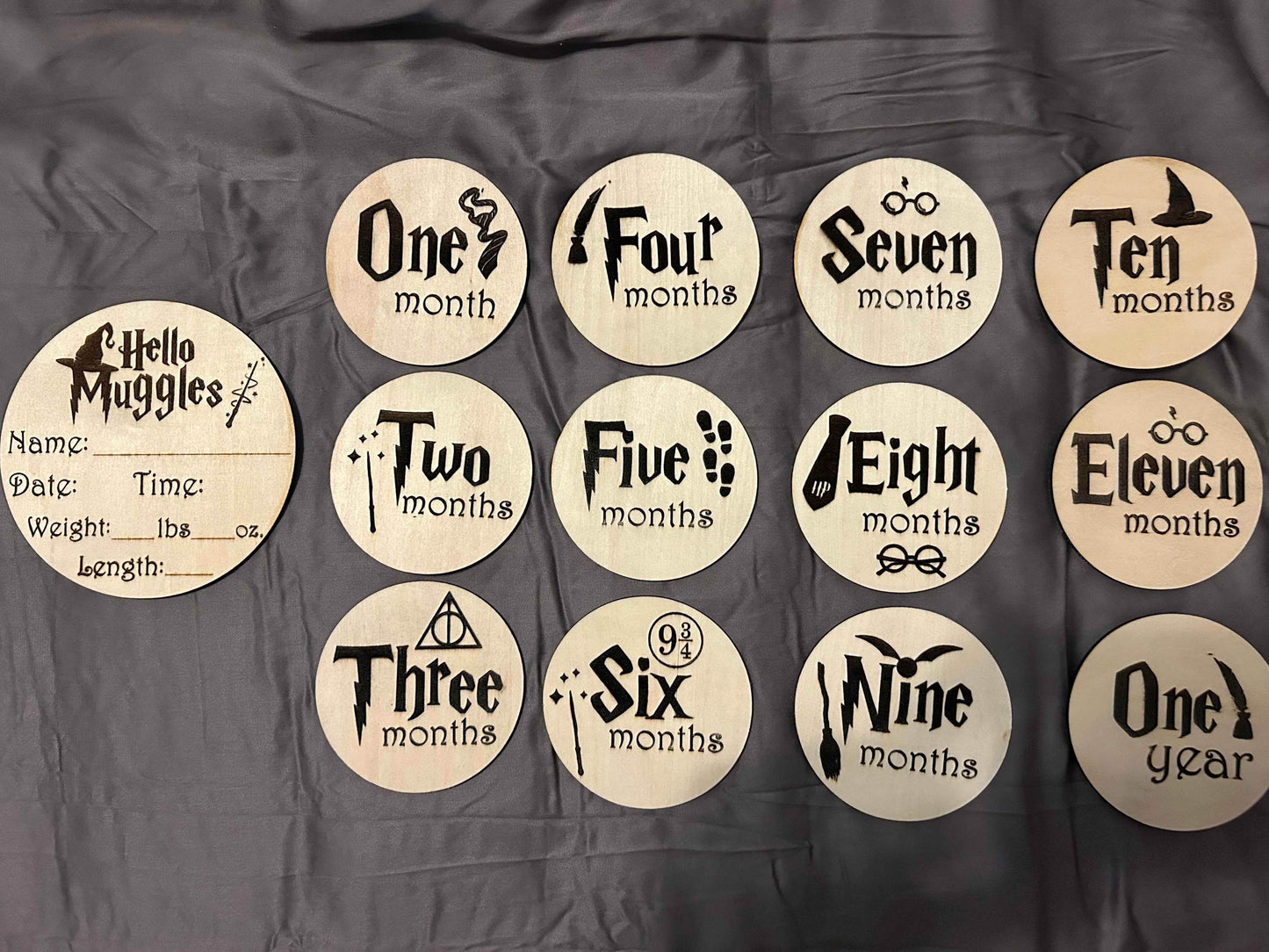 Wizard baby milestones - Crafty Family Creations LLC