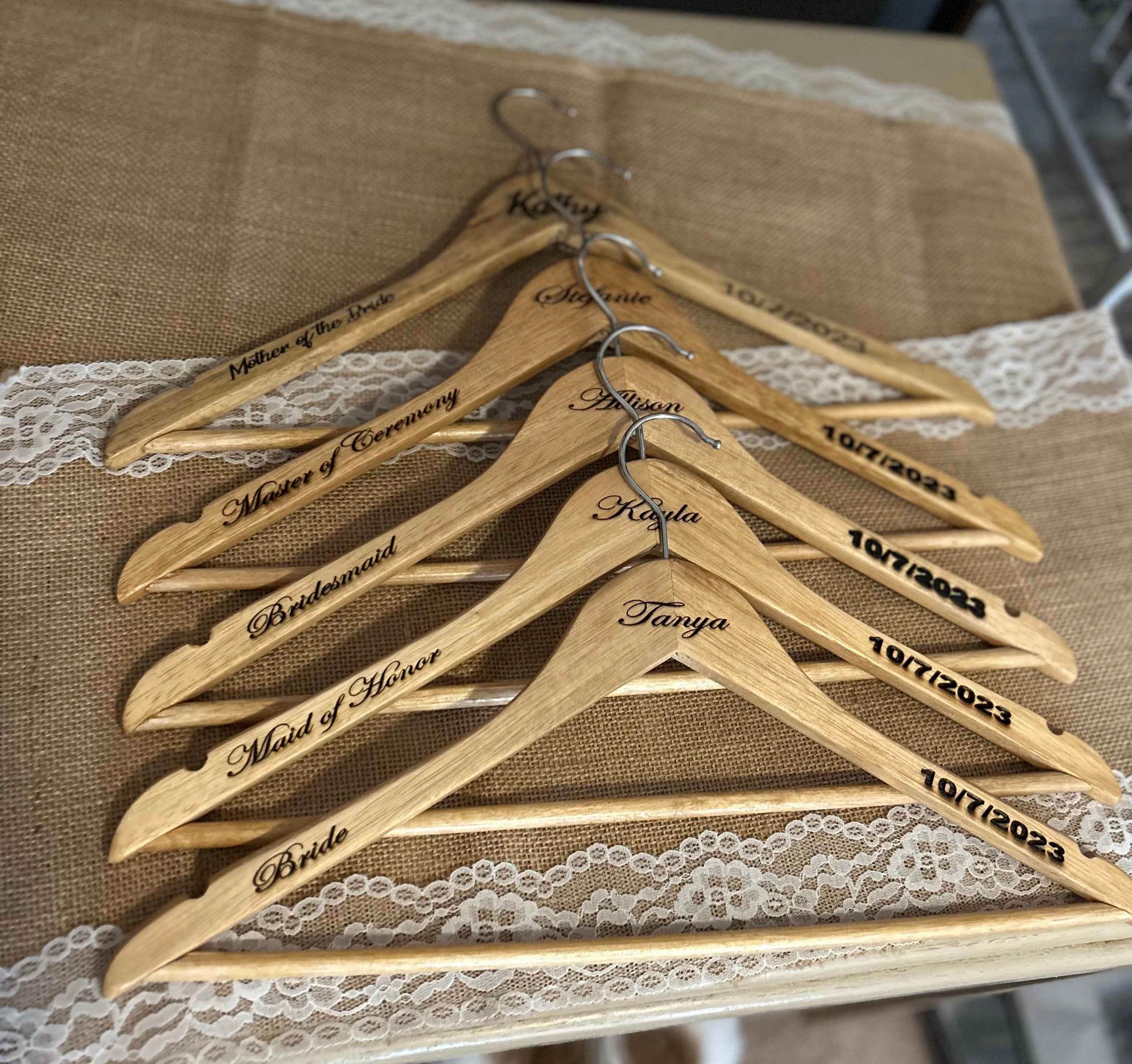 Wedding Party Hangers - Crafty Family Creations LLC